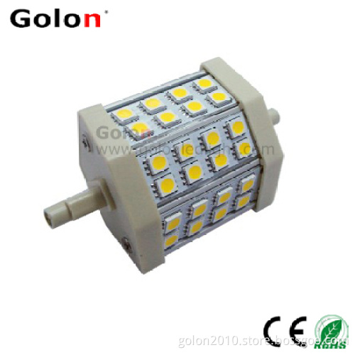 5W R7s LED Lamp, Dimmable, 85-265VAC, J78 LED Light, 24PCS SMD5050 3 Years Warranty